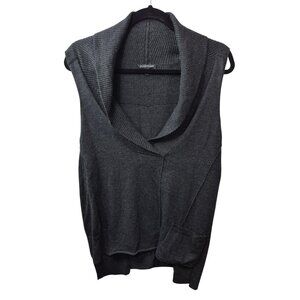 Eileen Fisher Womens Wool Sweater Vest Size S Gray Lightweight Classic Lagenlook